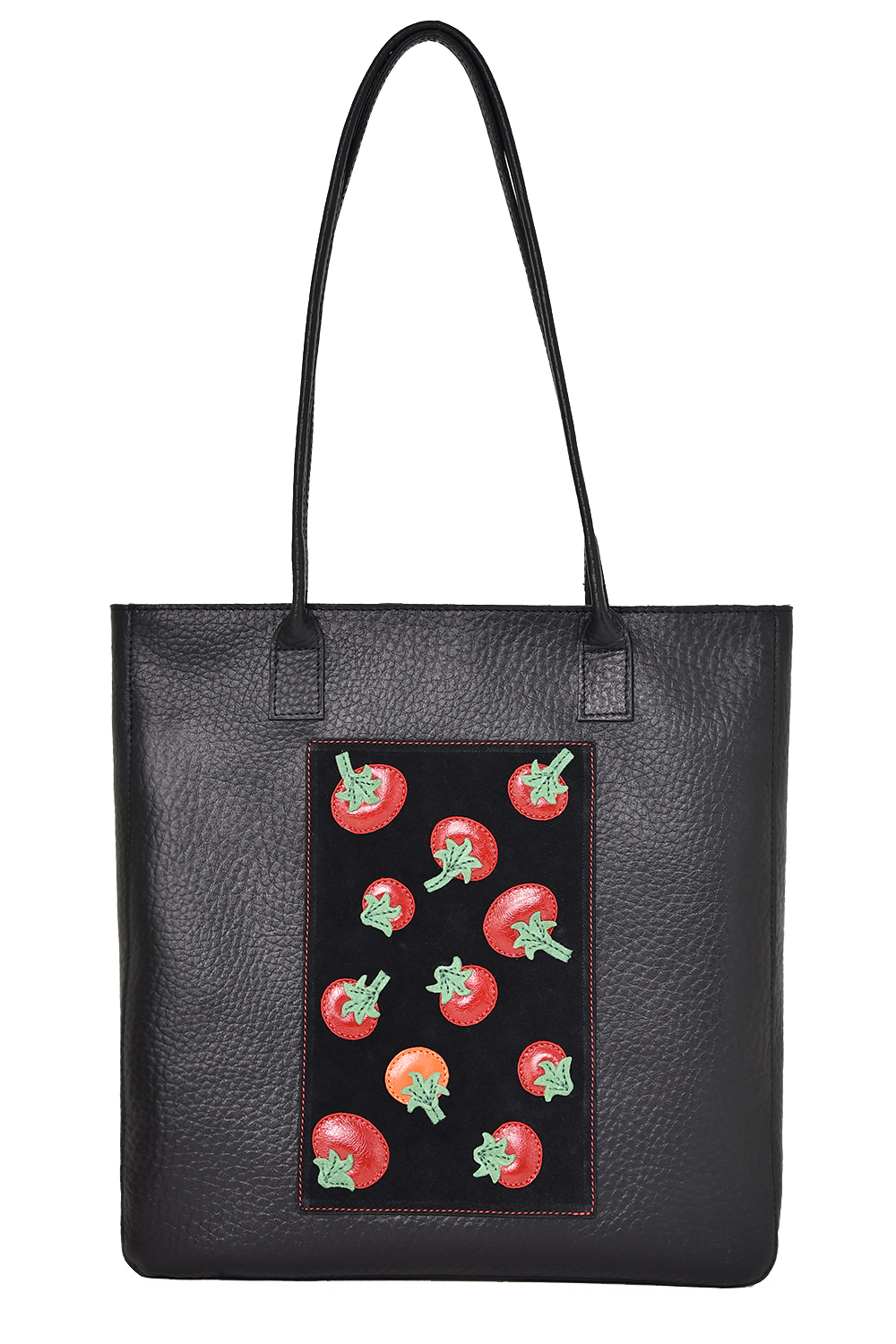 ДС-664-366 сумка с аппликацией PROTEGE (Черный Вороток Помидорка)