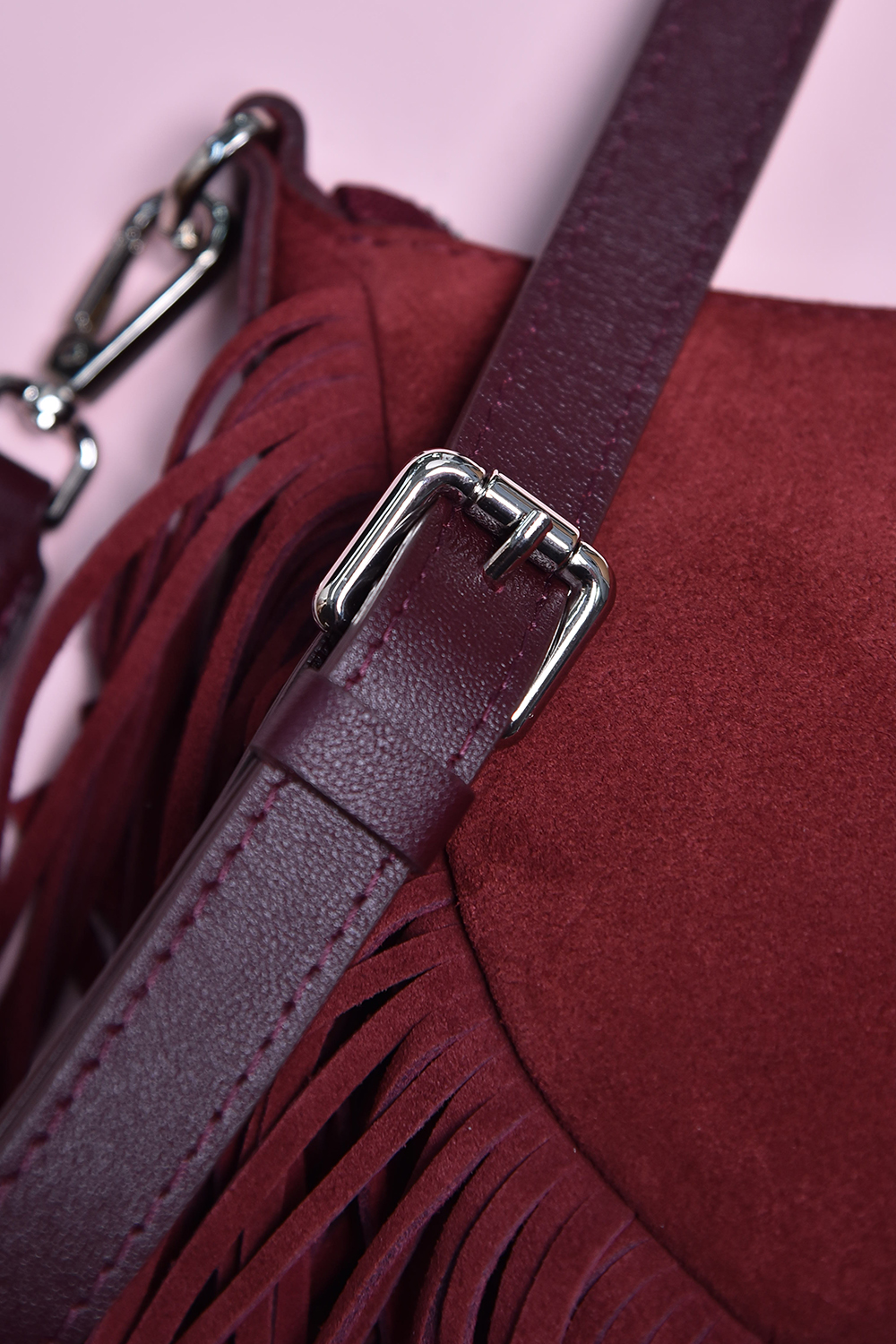 Ц-692.71 сумка женская PROTEGE ( Бордовый Замша Гладкая)