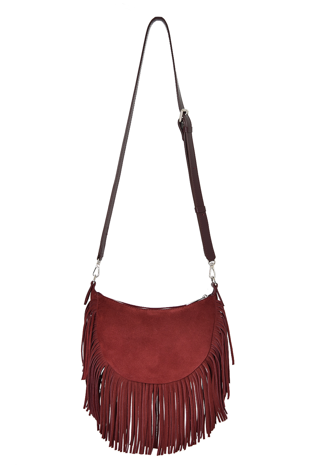 Ц-692.71 сумка женская PROTEGE ( Бордовый Замша Гладкая)