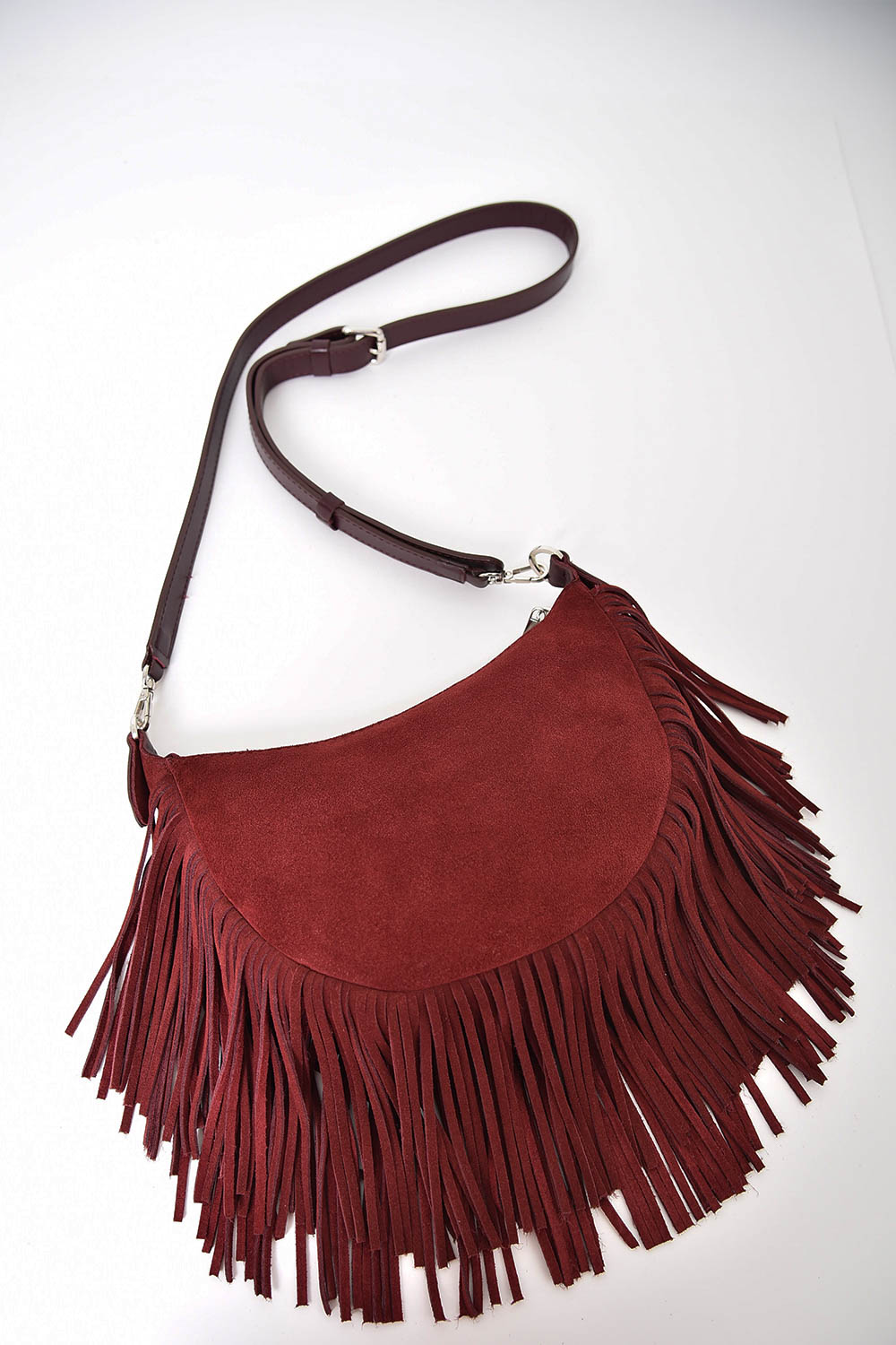 Ц-692.71 сумка женская PROTEGE ( Бордовый Замша Гладкая)