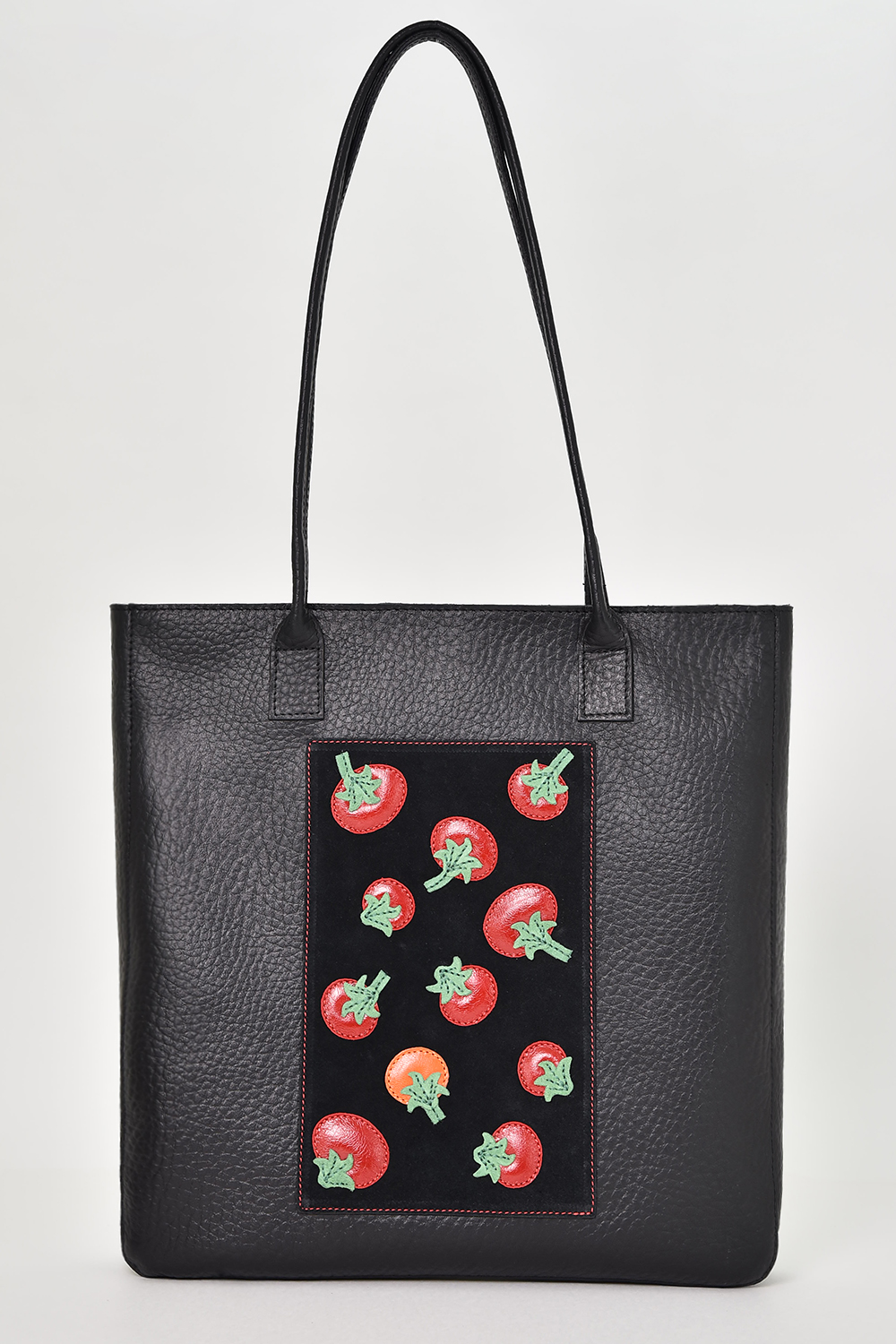 ДС-664-366 сумка с аппликацией PROTEGE (Черный Вороток Помидорка)